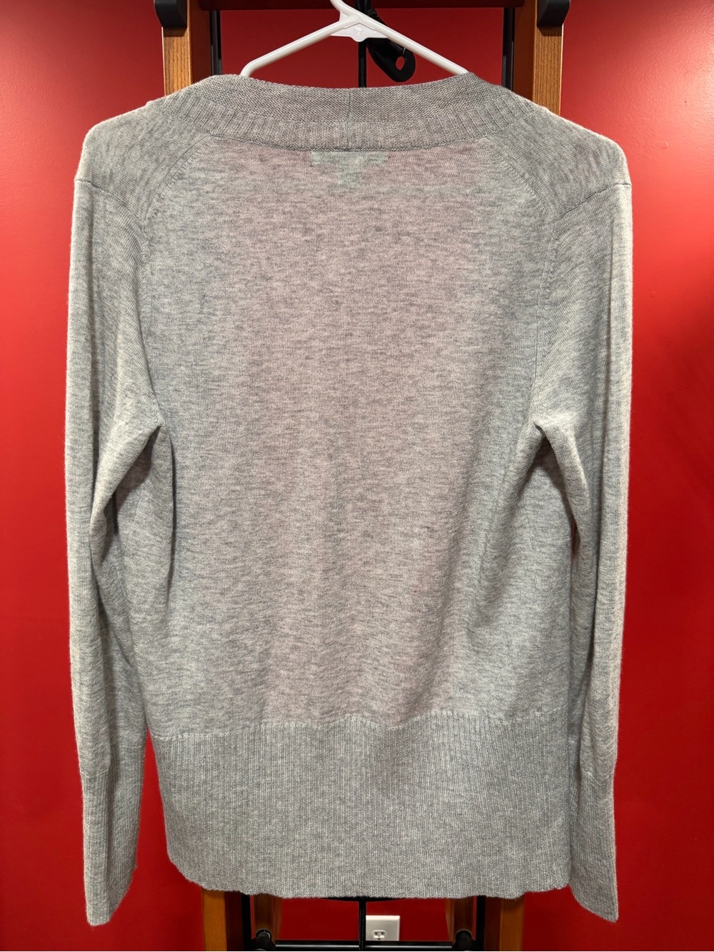 Banana Republic Gray Open Front Wool Blend Cardigan Sweater Women’s Medium - Picture 5 of 7